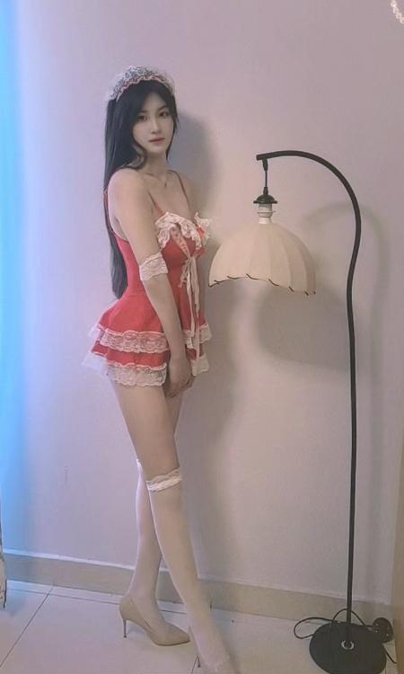 高潮红色女仆-51